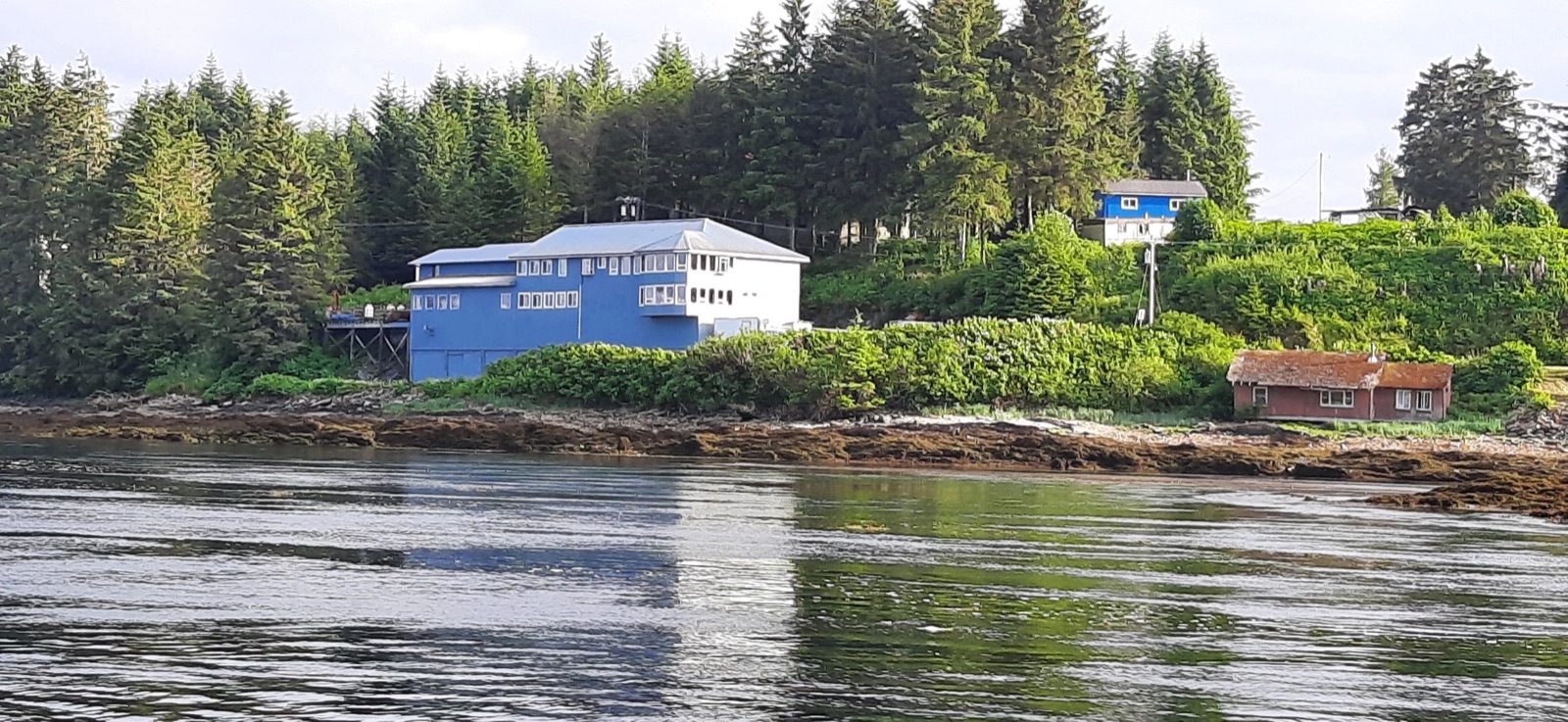 Angoon Trading Co. building on the waterfront in Angoon, Alaska